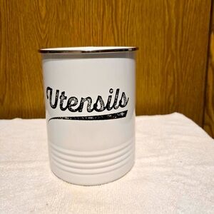 White Utensil Holder